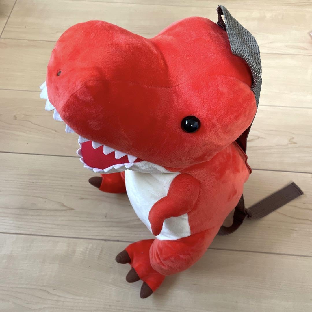 Amazon.co.jp: 恐竜 ぬいぐるみ リュック 鞄 赤