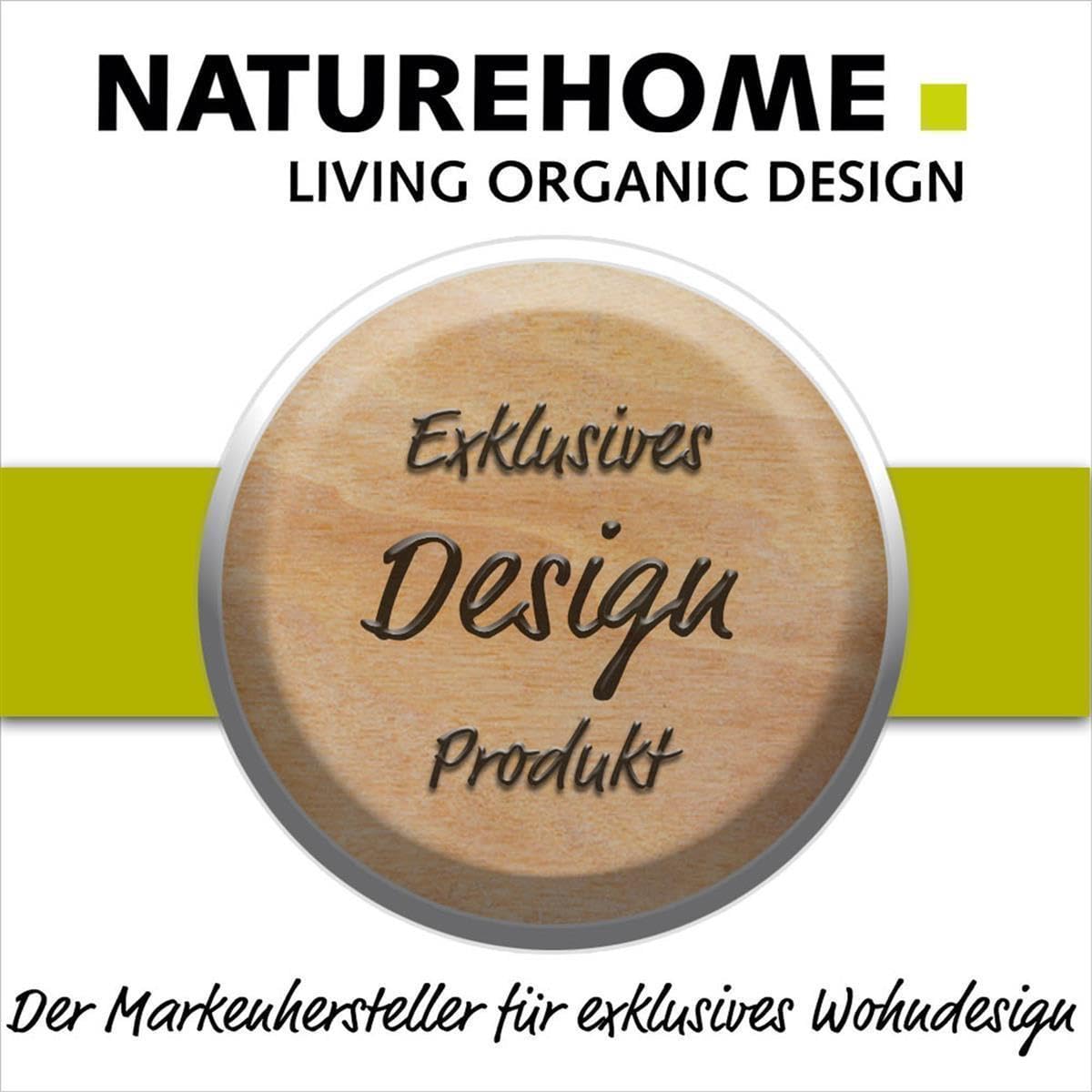 NATUREHOME Holzschale Nussbaum - Handgefertigte Servierschale aus Massivholz, 30 cm Durchmesser, als Obstschale oder Salatschale, Nachhaltig & Plastikfrei
