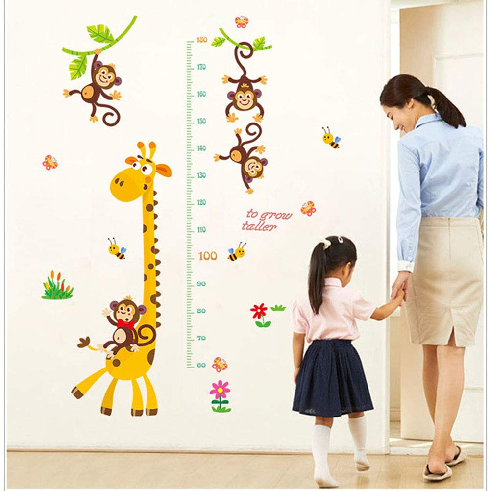 Etiquette Autocollante Stickers Muraux De Dessin Animé Toise pour Les Stickers Muraux Toise De Dessin Animé Décalcomanies Murales De Croissance en Hauteur Nu Enfant Graphique