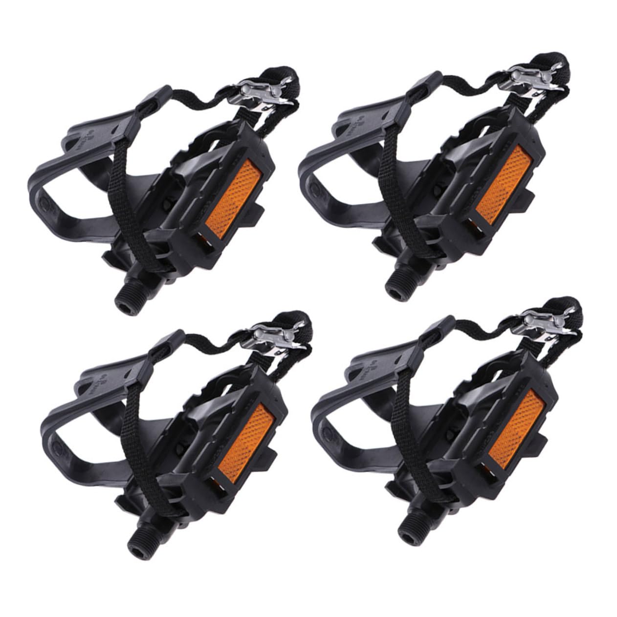 2 Pares Correas Ajustables De Nailon Antideslizantes para Pedales De Bicicleta Estática para Gimnasios y Actividades Al Aire Libre