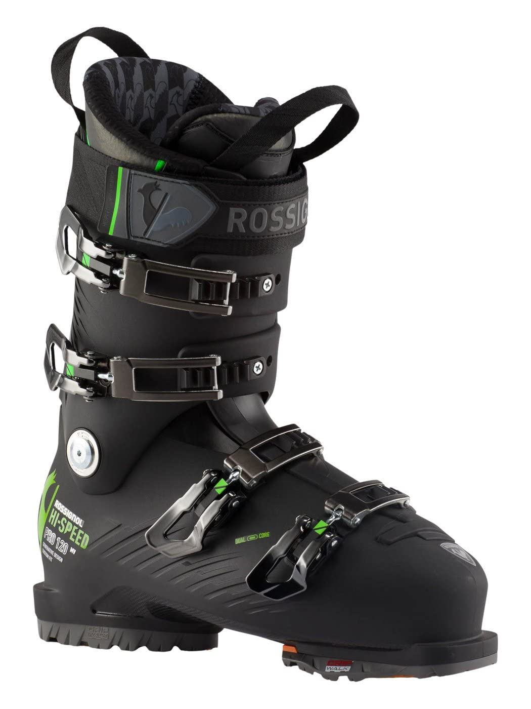 Rossignol Hi-Speed Pro 120 MV GW Mens Ski Boots Black Green 10.5 (28.5)