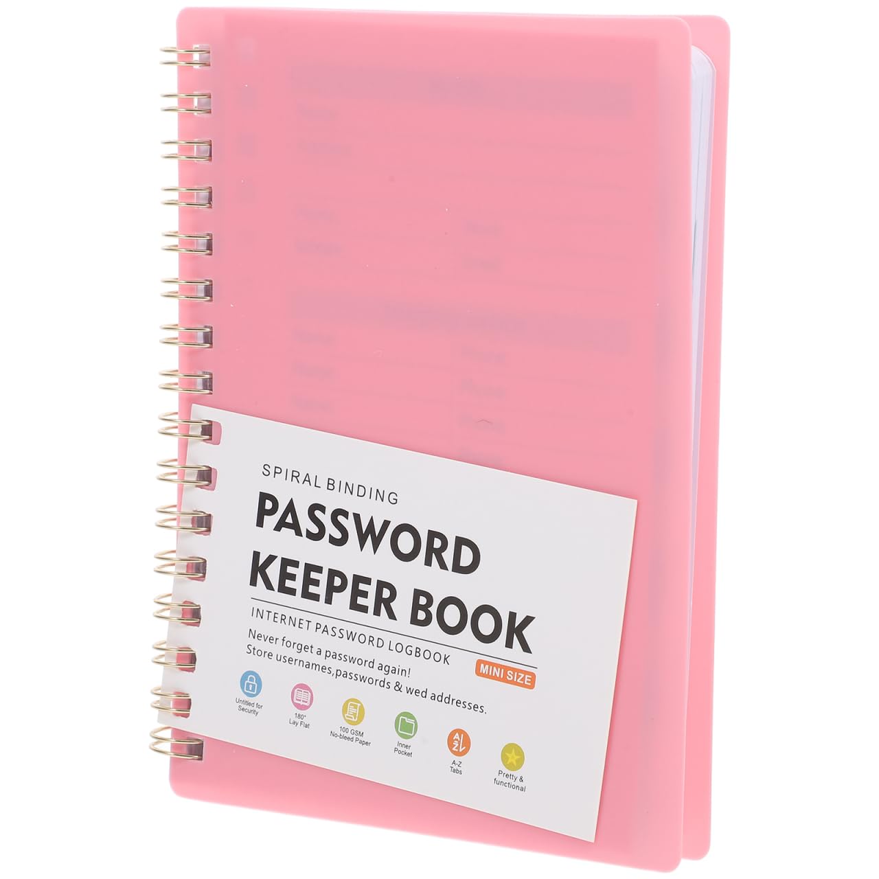 GALPADA Carnet De Mots De Passe Avec Onglets Alphabétiques Petit Format A6 Organisateur Pratique Pour Gestion De Connexions Sites Web Et Carnet D'Adresses Portable Pour Bureau À Domicile