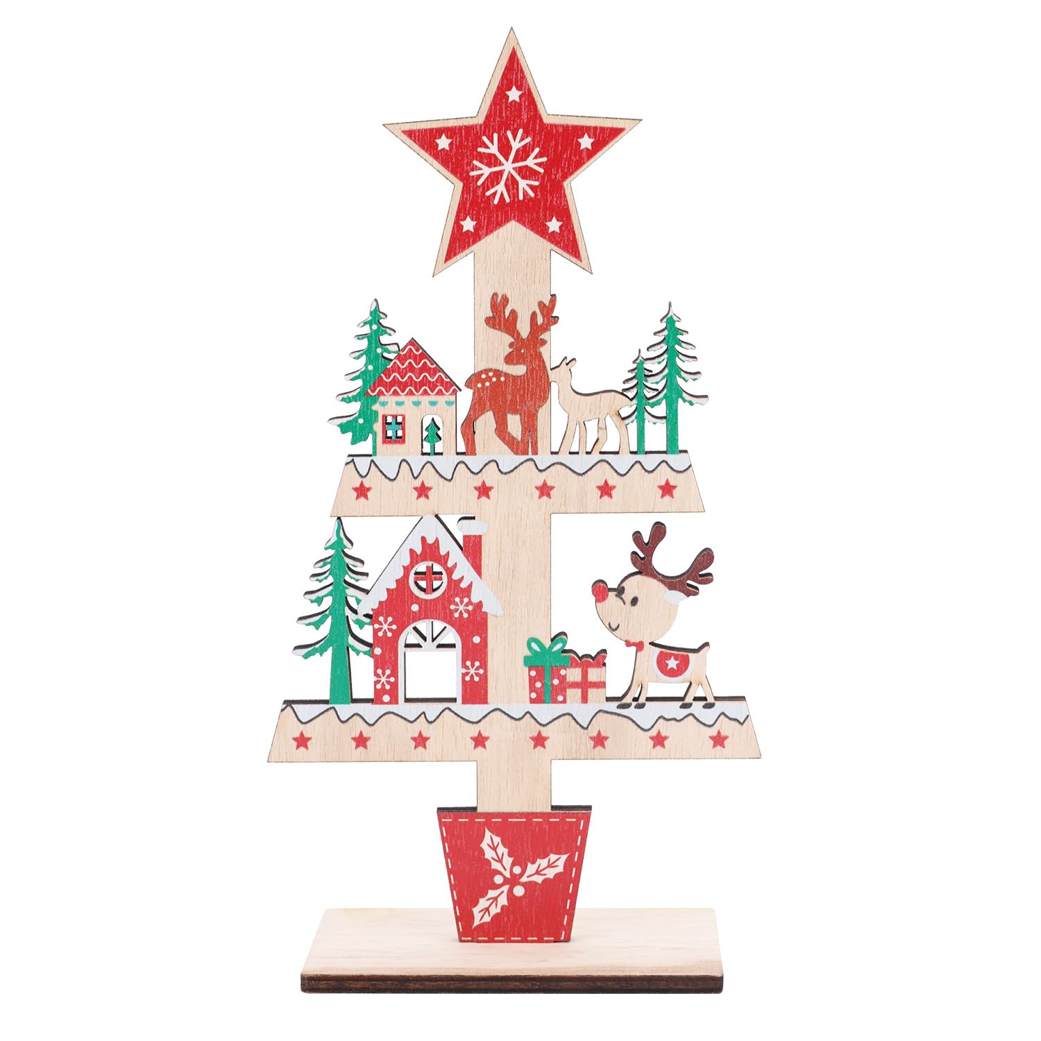 Adornos Navideños para Mesa, Bonitos Letreros Navideños Madera Mesa Decoración Navideña Interior Adornos Navideños Escritorio Decoraciones Navideñas Perfectas para el Hogar y La Oficina