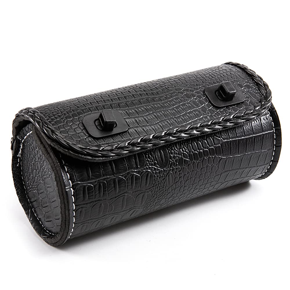 Borsa da manubrio universale per moto, Borsa da sella impermeabile con 2 cinghie di fissaggio