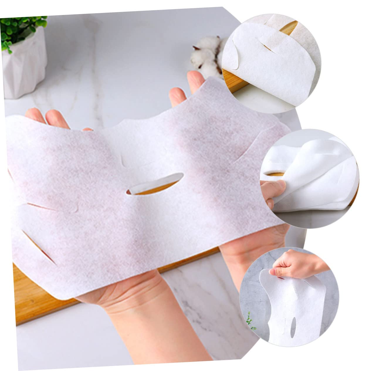 Angoily 50pezzi Maschere Facciali Pre-cut Per Della Maschere Elastiche Per Mezza Faccia Per Trattamenti Di Bellezza e Idratazione Profonda