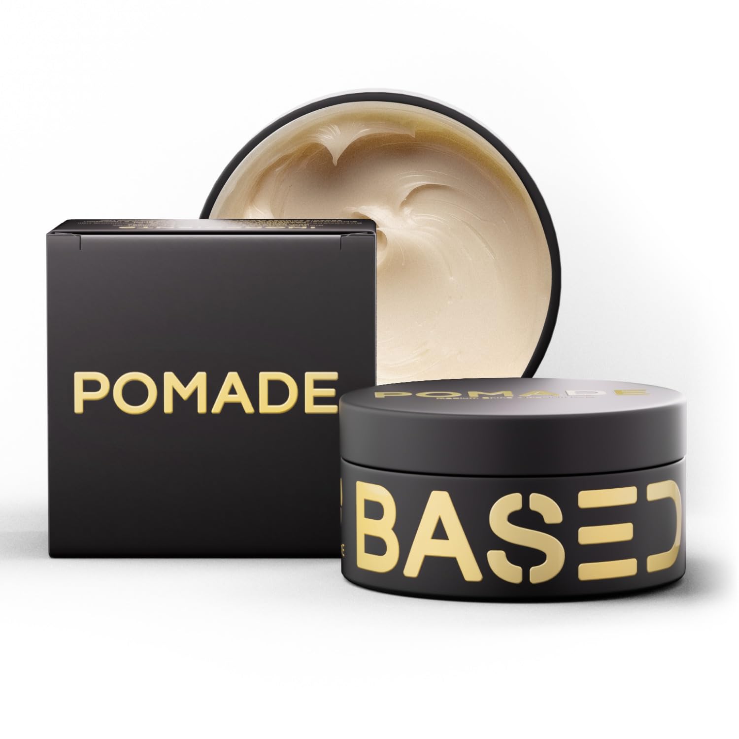 BASED BODYWORKS Pomade for Men, Quality Hair Care with Medium Hold, Natural Shine & Fragrance, Easy to Apply & Great for All Hair Types, Hydrating and Nourishing Pomade (3 Oz Pack of 1)