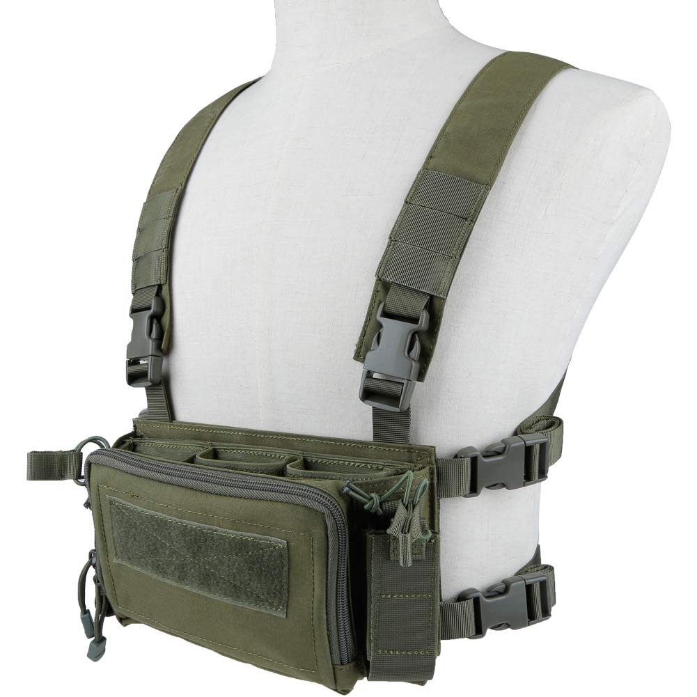 Buy Huenco Camoue Vest Airsoft Ammo Chest Rig 5.56 9mm Magazine Carrier