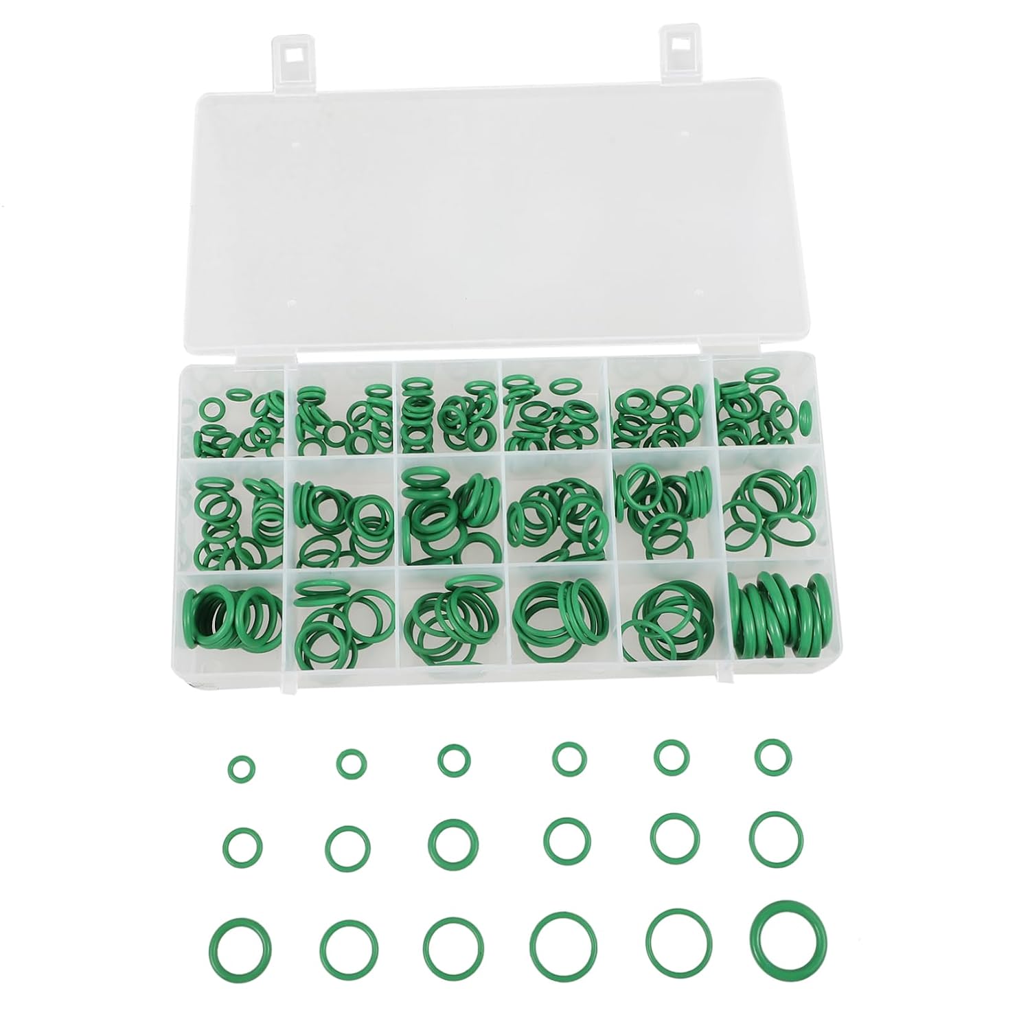270pcs Automotive Air Conditioning Rubber Seal Kit Repair Lightweight and Compact for Easy Use Storage Box Compartments