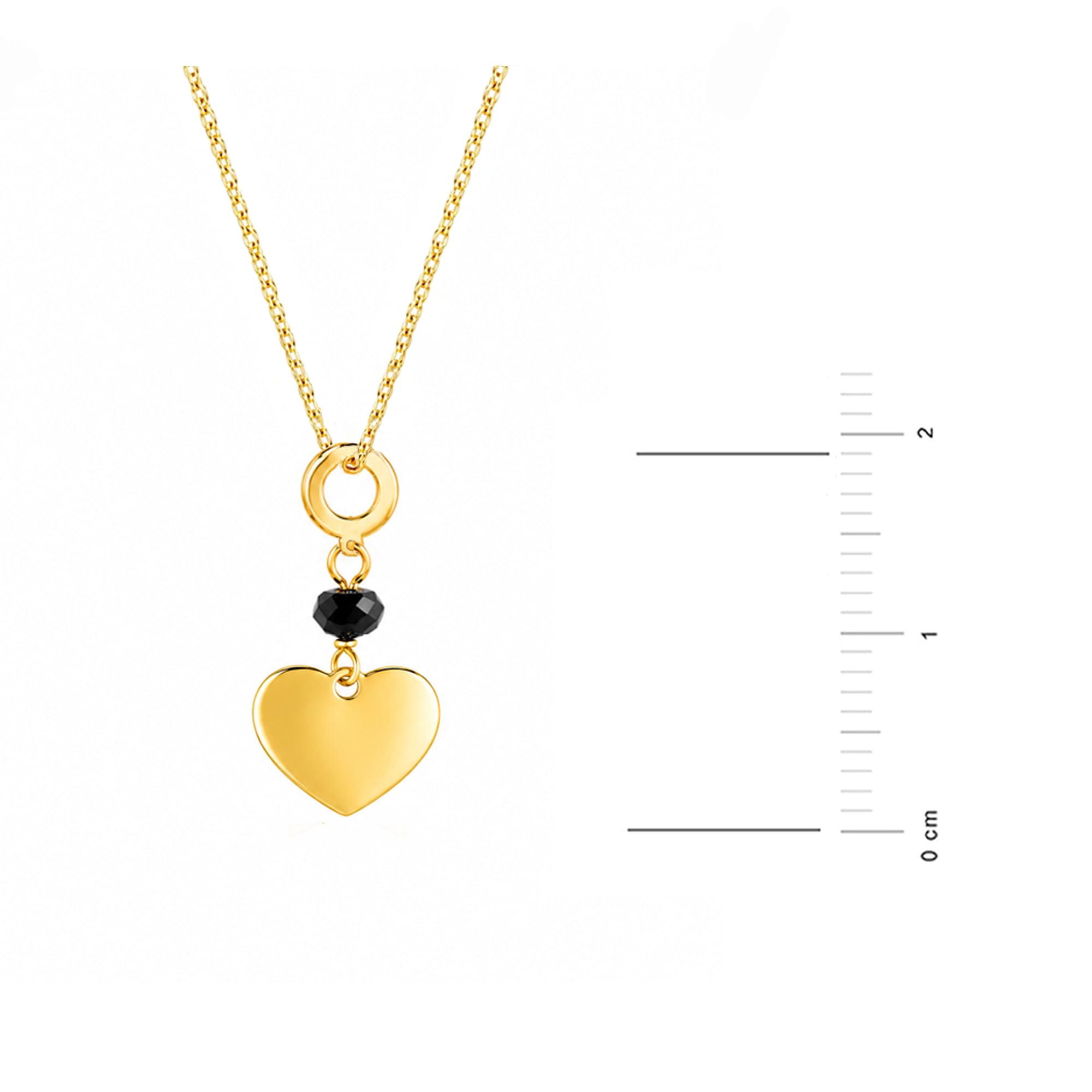 Sakrami Collana in Oro 9KT con Cuore e Pietra – Gioiello Romantico ed Elegante per Donna, Ragazza – Idea Regalo per Compleanno, Anniversario, Comunione, Cresima, San Valentino, Natale