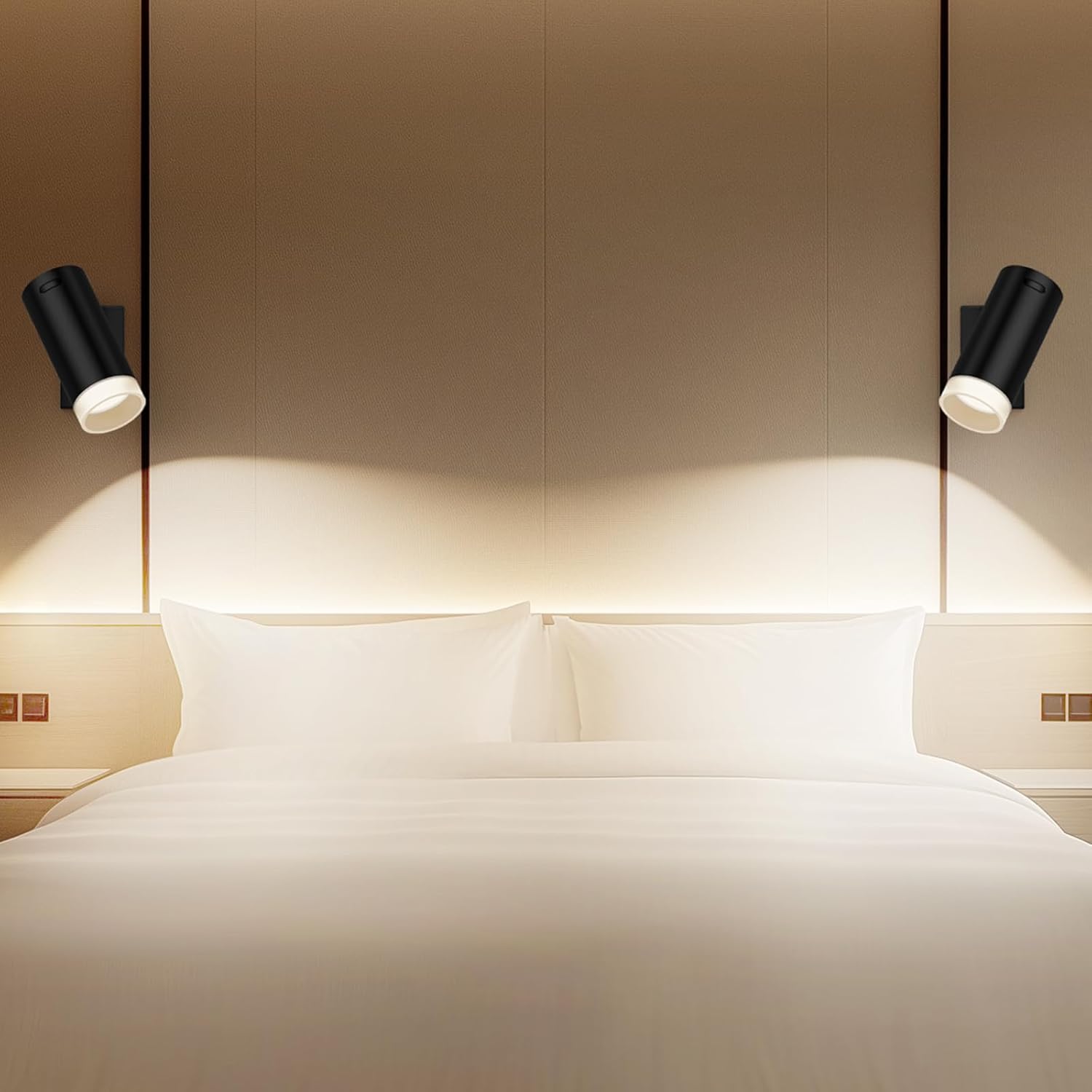 Battery Operated Wall Sconces 3CCT Dimmable Wireless Sconces Set of 2, Rechargeable Wall Lights with Magnet Ball, Wall Decor Set of 2 for Reading Bedroom Bedside Picture