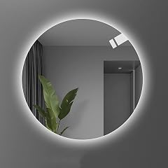 LED Bathroom Wall Mounted Mirror Round Bathroom Mirror Suitable For Corridor Bathroom Living Room White Light Warm Light