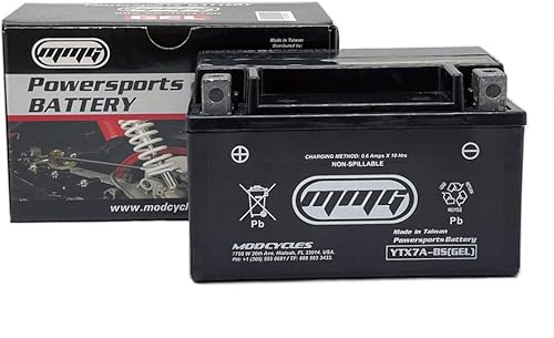 Miniatura 5 de MMG Batería de deportes motorizados de alto rendimiento activada de fábrica con celda de gel YTX7A-BS