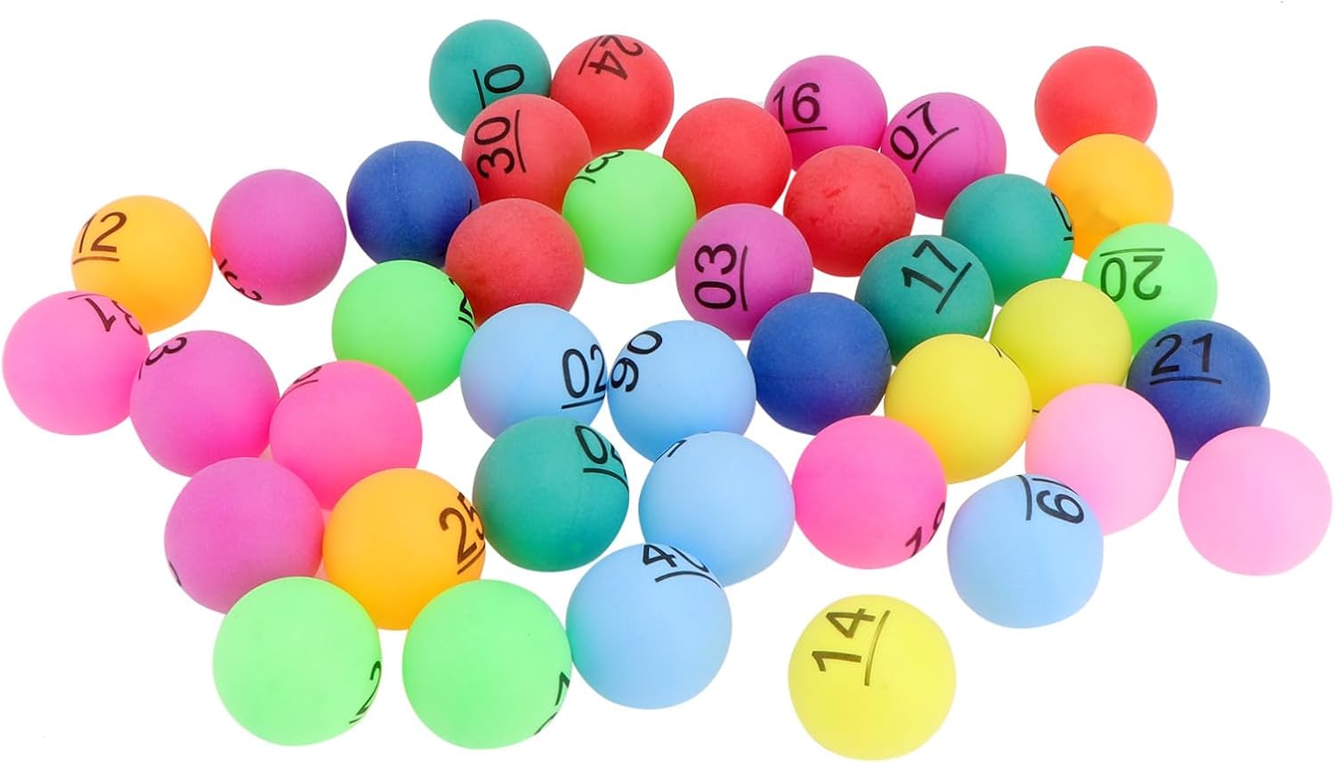 30pcs 1 30 Ball Blue Outfit Bulk Pong Balls Bingo Cage Small Pong Balls Lotto Ball Multicolor