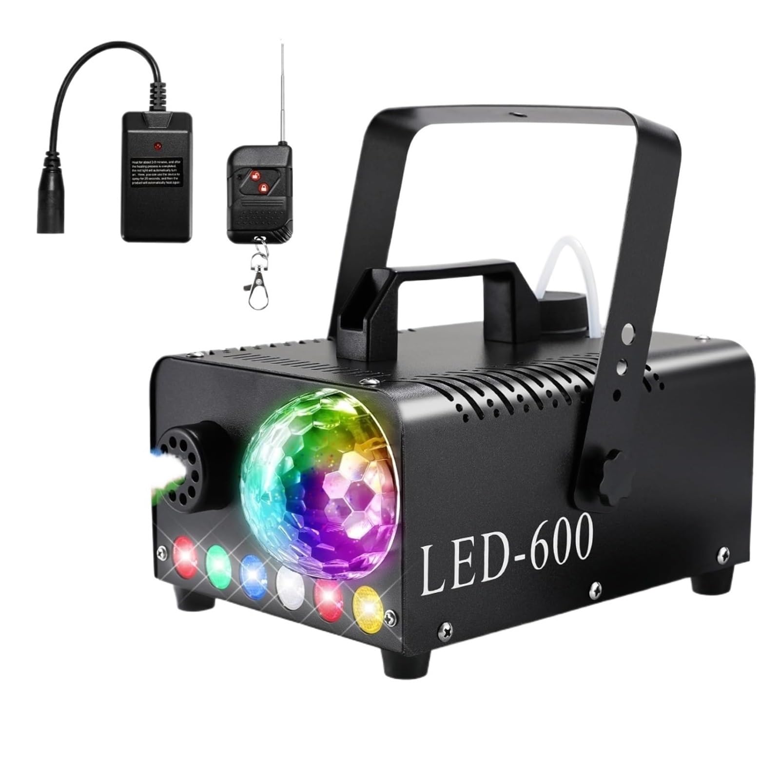 Maszyna Do Dymu 600W 5000CFM, 6 Diod LED RGB, Automatyczna Funkcja Rozpylania, Idealna Na Boże Narodzenie GęSty Dym