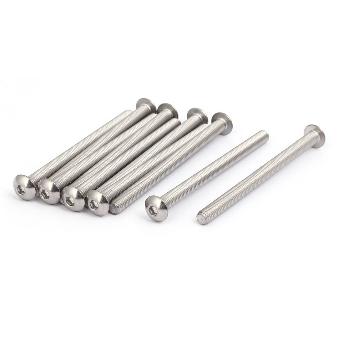 Sourcingmap M5x70mm 304 Stainless Steel Button Head Hex Socket Cap Screws Bolts 10pcs