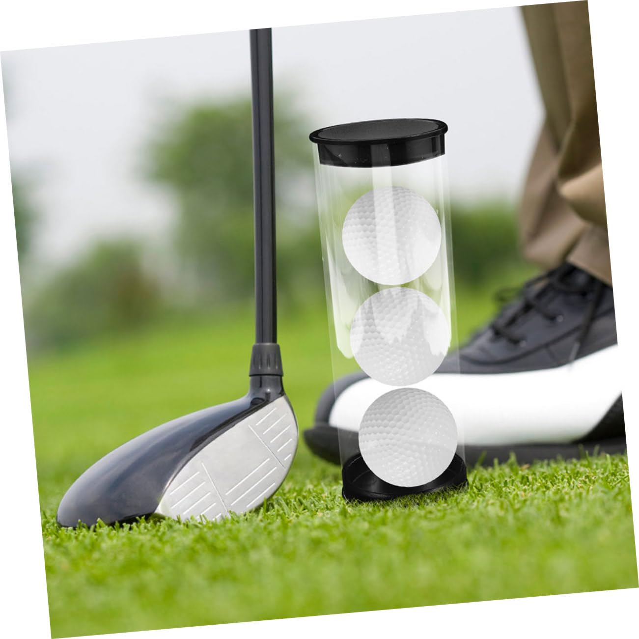 BESTonZON Contenitore Trasparente per Palline da Golf in PVC 2 Pz