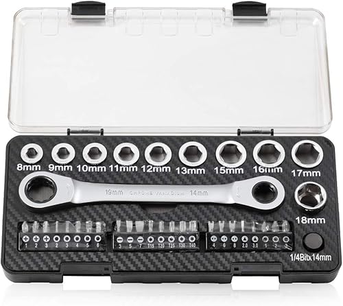 Miniatura 8 de SPEEDWOX Juego de llaves de trinquete métricas de 6 piezas, juego de llaves de trinquete de extremo de caja doble, juego de llaves combinadas