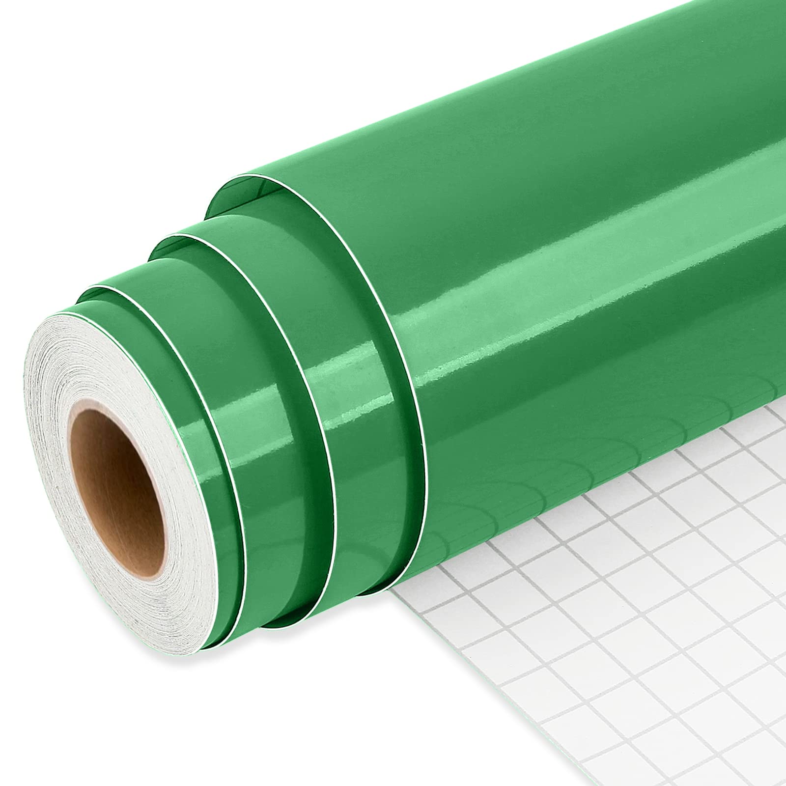 IModeur Green Vinyl Permanent, 30.48 x 762 cm Glossy Green Permanent Vinyl for Cup, Cricut Vinyl for Birthday Gift, Party Ornaments, Home Decor