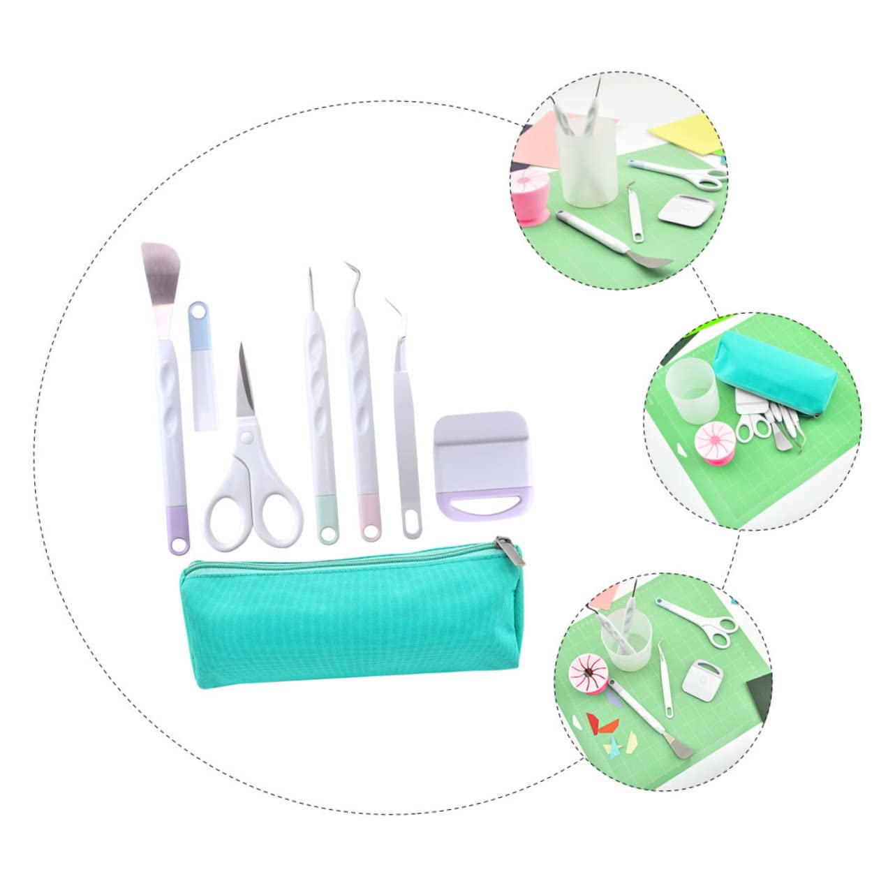 STOBOK Kit di Diserbo di Precisione, Strumento per Intagliare e Tagliare Carta, ABS e Acciaio Inossidabile, per Scrapbooking