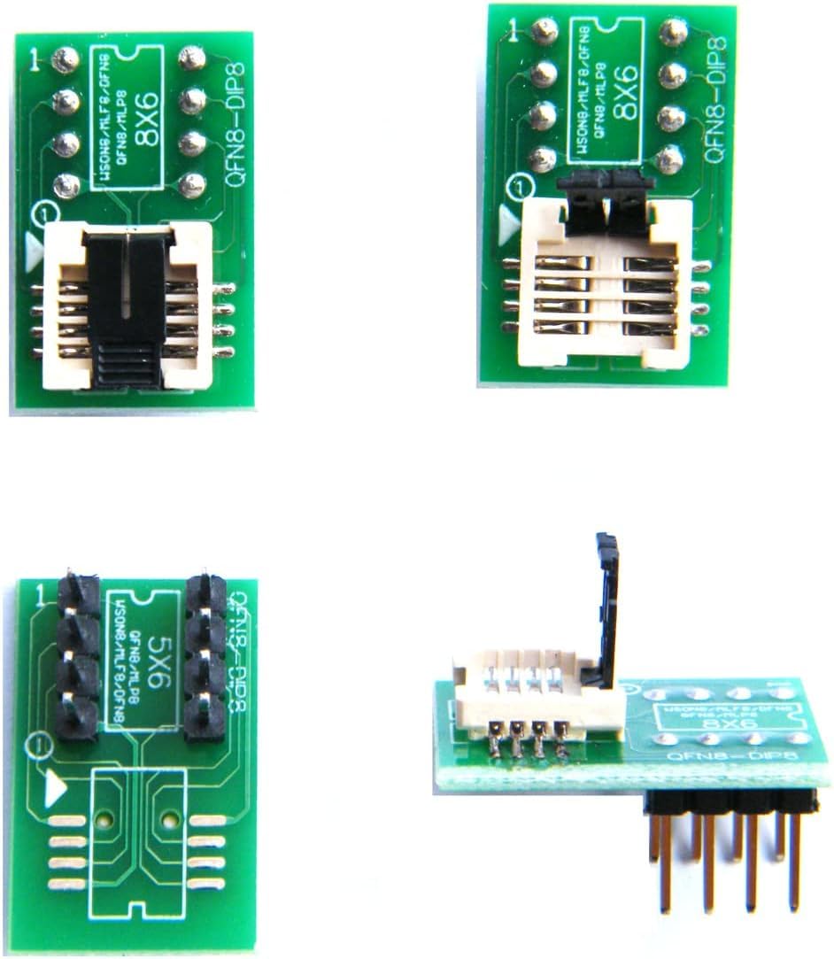 DFN8 WSON8 MLF8 MLP8 QFN8 to DIP8 Adattatore 6 x 5 mm 6 x 5 mm 6 x 8 mmIC Chip Socket per TL866ii Plus RT809H RT809F T48 T56 ezp2023 CH341 Programmer