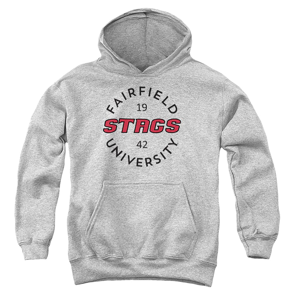 Fairfield University Official Plaid Badge Youth Kids Boy/Girls Pull-Over Hoodie Sweatshirt
