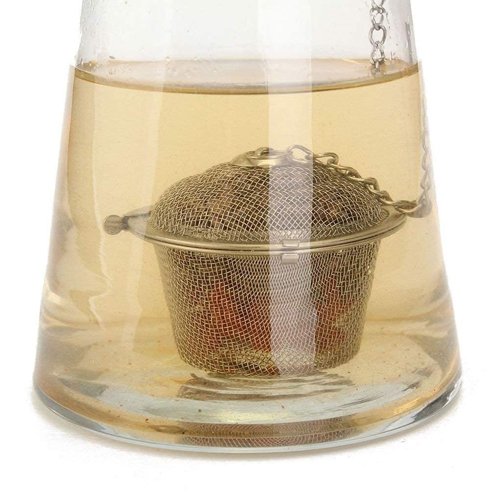 Tea Strainer Infuser for Loose Tea - Stainless Steel Tea Diffuser for Tea, Coffee, Seasonings, Spices (Round) 4