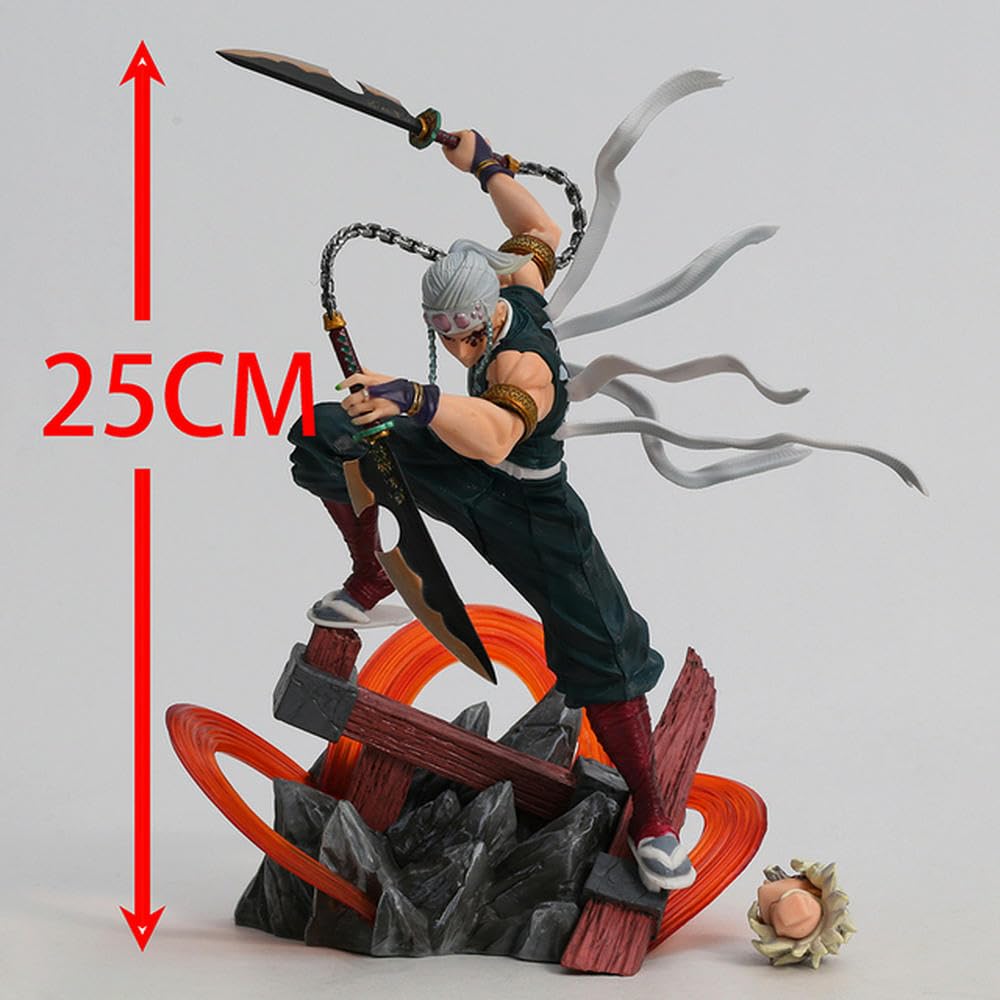 25 cm. Demon Hunter Usui Tengen con testa intercambiabile, in PVC, giocattolo da collezione, idea regalo