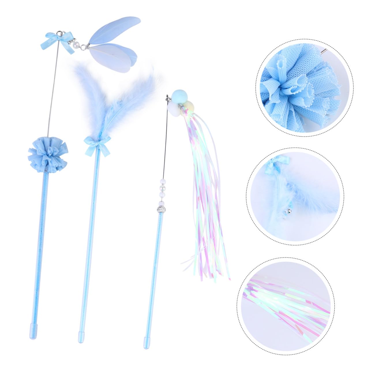 Beavorty 9pièces Jouets pour Chat avec Plumes Et Clochettes De pour Accessoires Et Amusants pour Animal