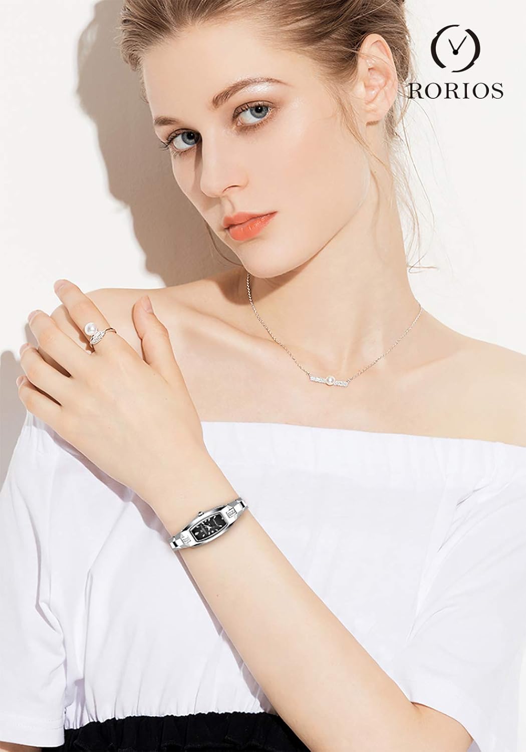 RORIOS Analogico Al Quarzo Donna/Ragazza Elegante Orologi da Polso Acciaio al Tungsteno Band RORIOS Analogico Al Quarzo Donna/Ragazza Elegante Orologi da Polso Acciaio al Tungsteno Band