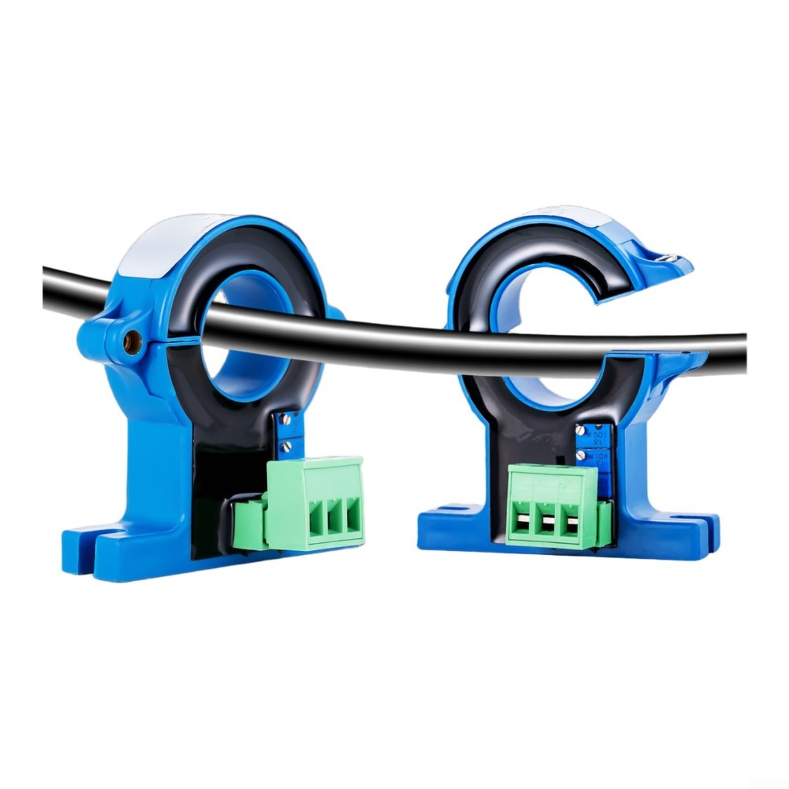 Transformador de corriente JXK-7-VD-25, AC/DC 0-300A, salida 4-20 mA, DC24V, apertura de 25 mm, para carril DIN, alta precisión 0,2/0,5, azul (DC0-150 A)