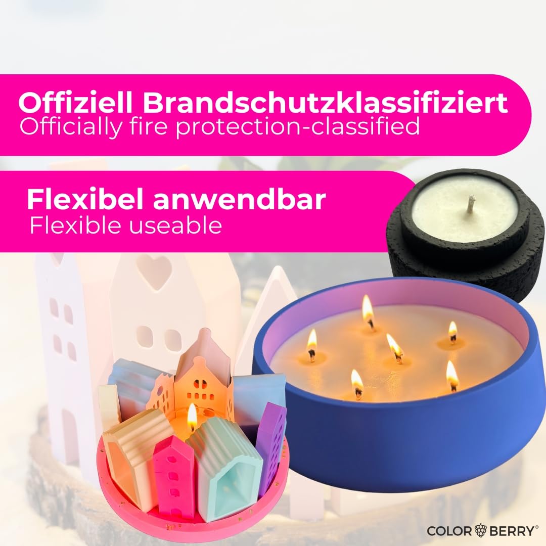 COLORBERRY JESIN 6kg Set - Gießpulver weiß Alternative aus 4kg Pulver & 2kg Gießmasse - Ersatz für Bastelbeton, Reliefgießpulver weiß, Resin & Gießbeton - Für Schmuckherstellung, Kunstwerke Gießharz