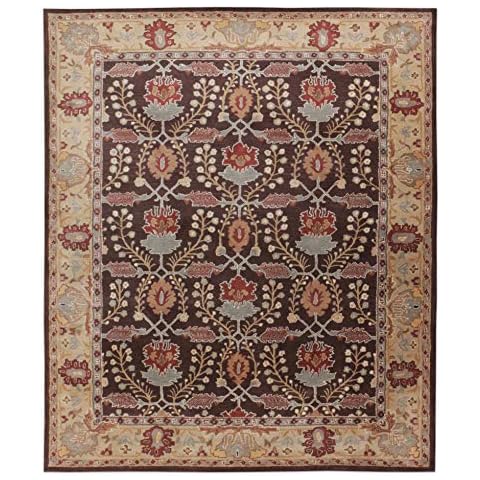 Metallic Brown Traditional Persian Old Style Handmade Tufted 100% Woollen Area Rugs & Carpet (150x240 cm - 5x8 ft) Cover
