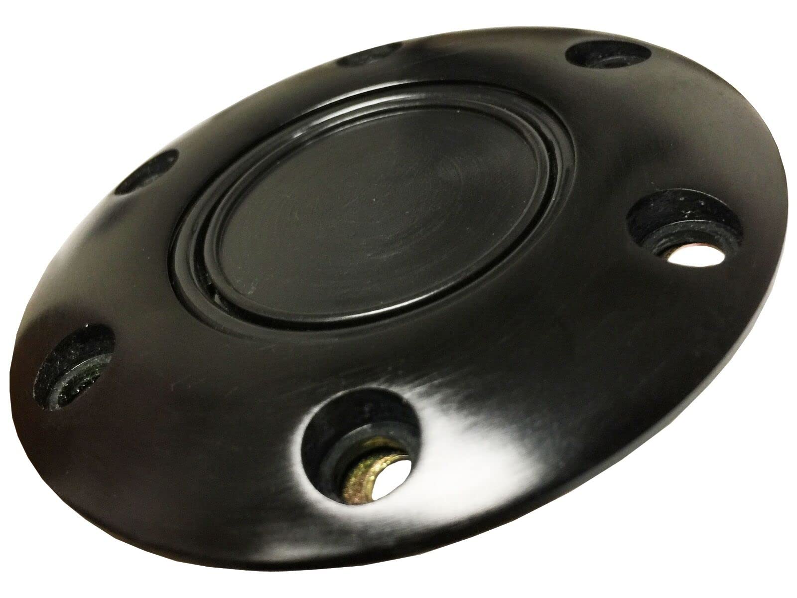 VSW S6 Black Horn Button Compatible with 6 Bolt Steering Wheel, Chevy Bow Tie, Silver Emblem, STE1023BLK