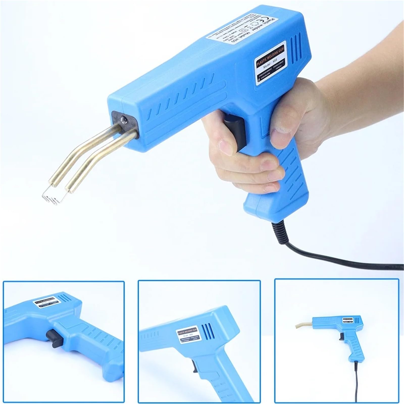 clous de soudage Kit d'agrafeuses à souder pour plastique 50 W, pistolet de soudage pour, kit chaud 200/1000 pièces(200Pcs With Box)