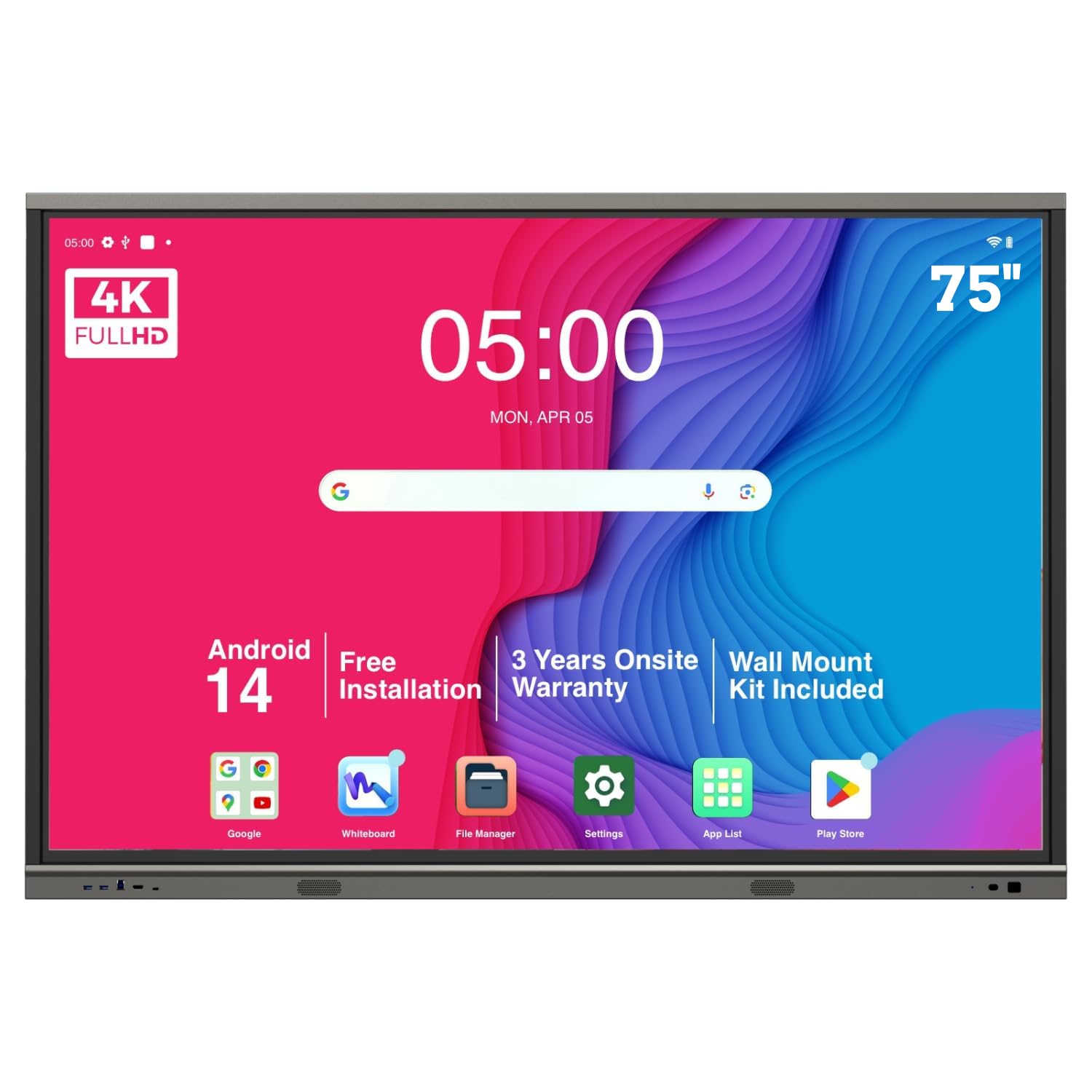 BIG VUE 75 Inch Interactive Flat Panel | Android 14 Smart Digital Board | 8GB RAM 128GB ROM | Multitouch Screen Display for Teaching, School, College, Institute, Classroom and Office Use (B0CYQGQ3N8) Amazon Price History, Amazon Price Tracker