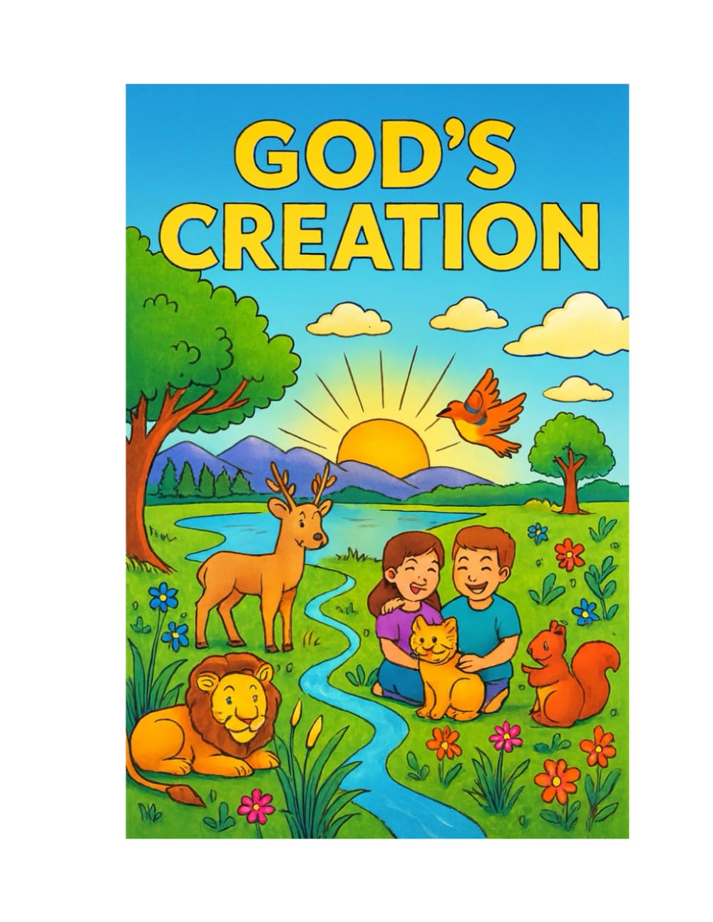 Creation Coloring Book: Coloring Book for Kids Featuring the Days of Creation, Animals, Nature, and Bible Verses