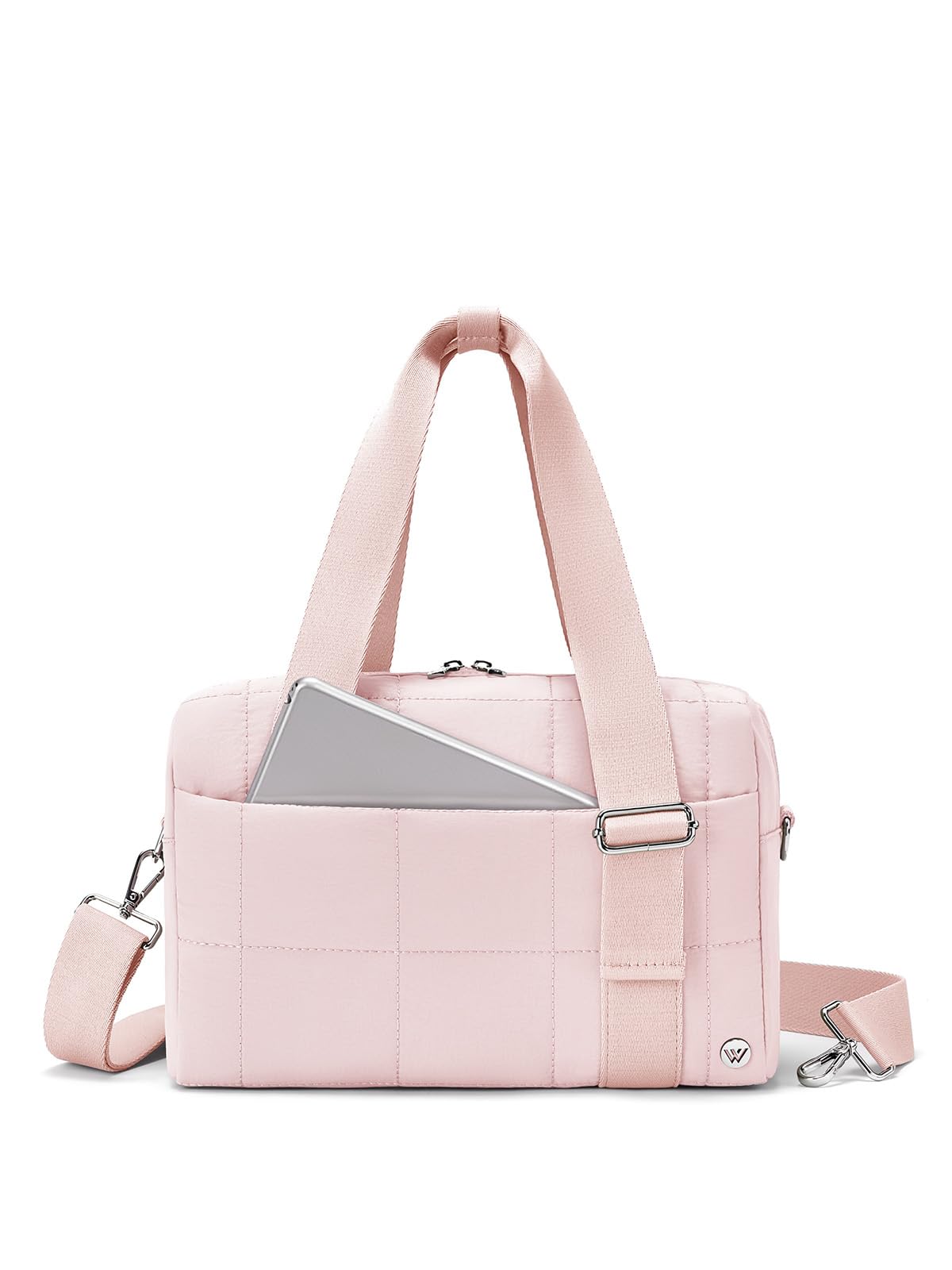 WESTBRONCO Small Puffer Crossbody Bags for Women, Mini Puffy Quilted Gym Bag Lightweight Tote Bag with Zipper Compartments