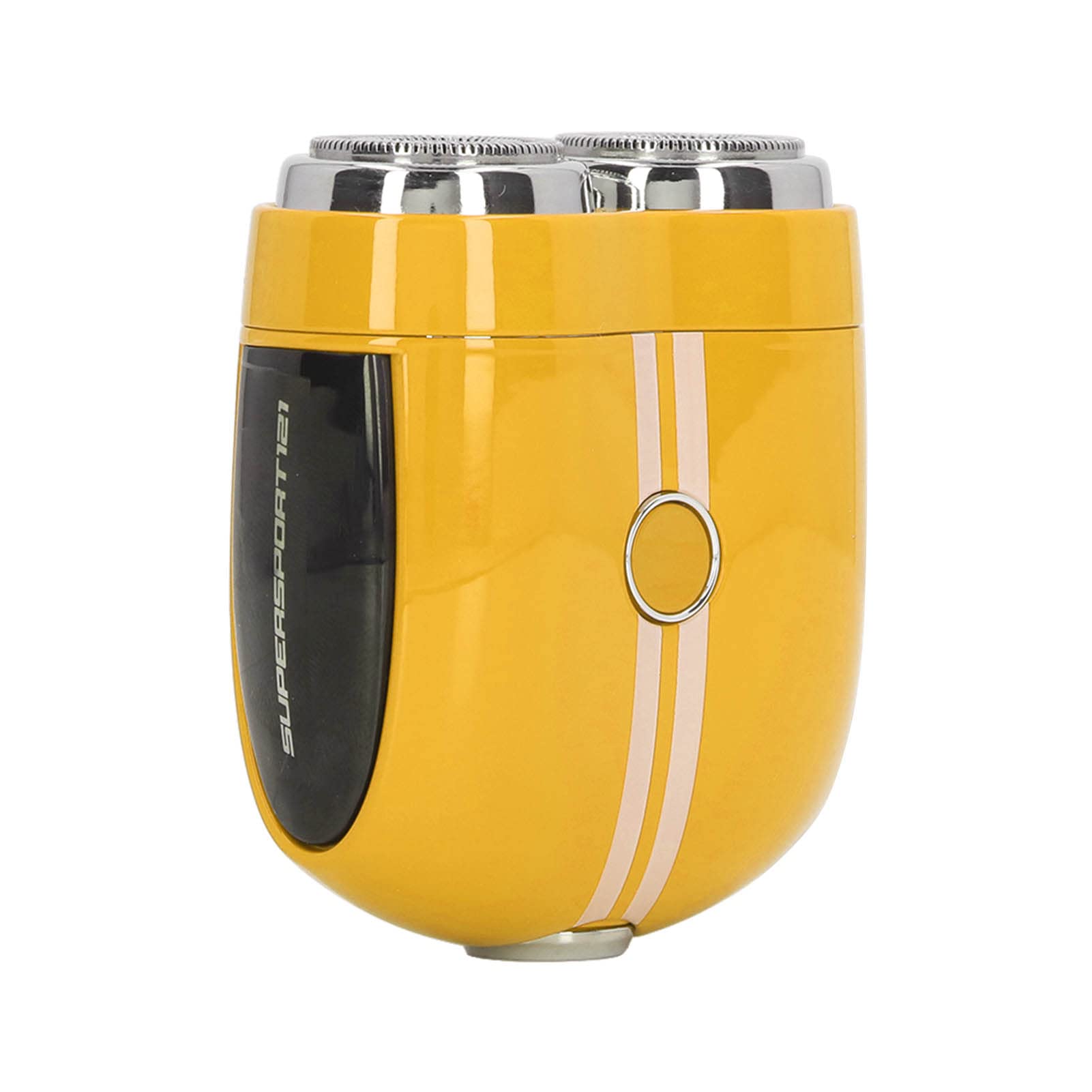 AMONIDA Mini Rasoio Elettrico per Barba Tagliacapelli per Rasoio Asciutto e Bagnato con Rete Curva Impermeabile per Viaggi in Lega di Zinco (YELLOW)