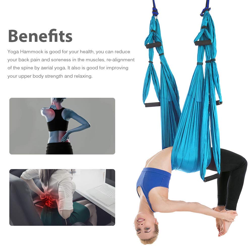 Aerial Yoga Schaukel - Höhenverstellbare Yoga Hängematte Für Innen Und Außen