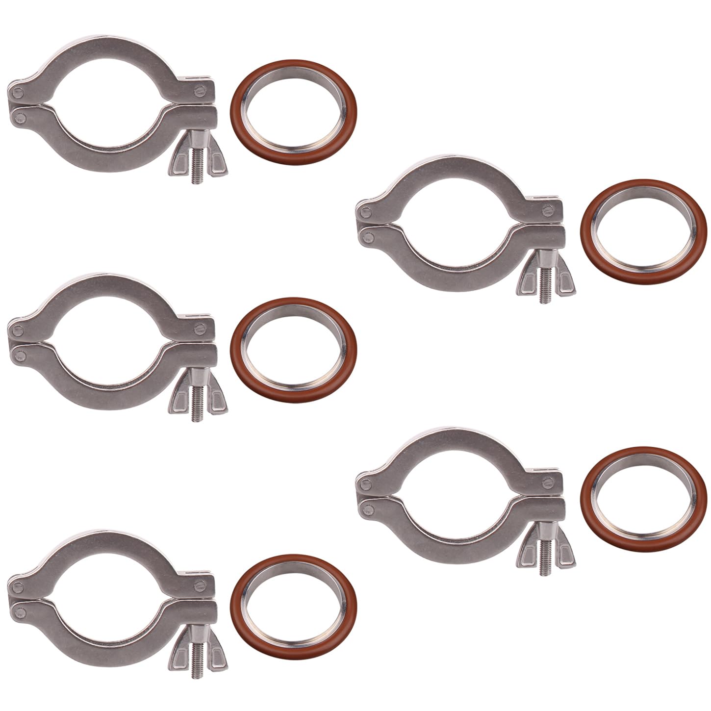 Lot de 5 colliers KF-40 de précision DERNORD bague de centrage inox 304 haute durabilité