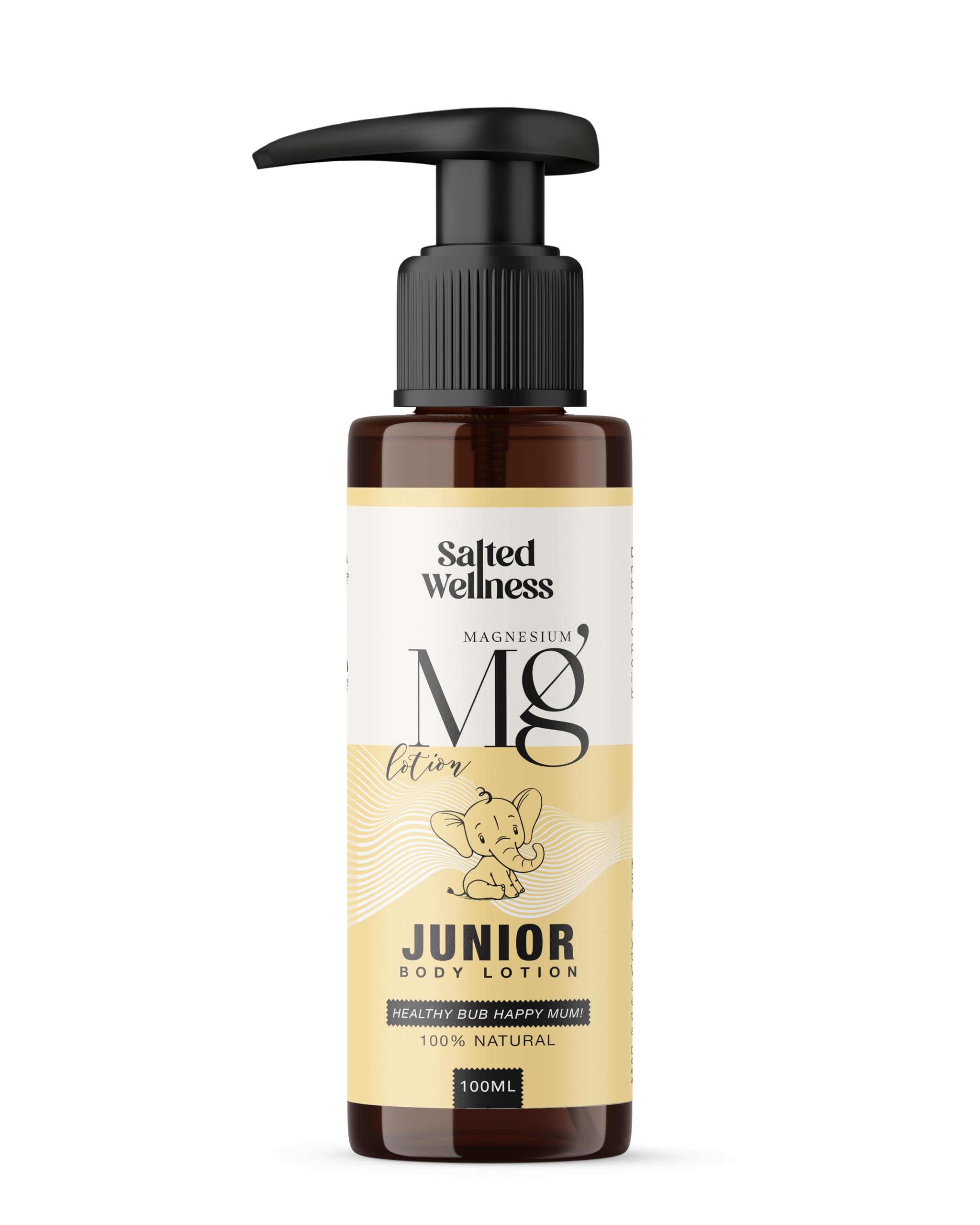 Salted Wellness by Thrpy & Thrpy Magnesium Junior Body Lotion | Natural Magnesium Chloride Lotion for muscle relaxation, bone development and Heathly Skin-image-3