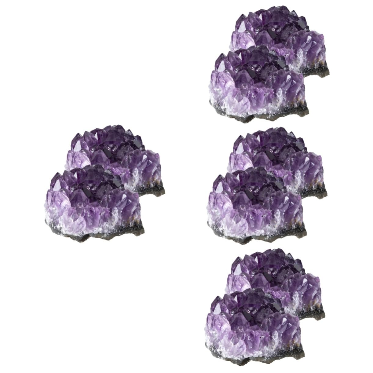 4 Sätze Natürlicher Kristallcluster Halb Mega Rohe Kristalle Edelstein Geode Kristalle Große Kristalle Felsen Und Kristalle Wertvoll Natürliche Mineralien Violett 2 Stück * 4