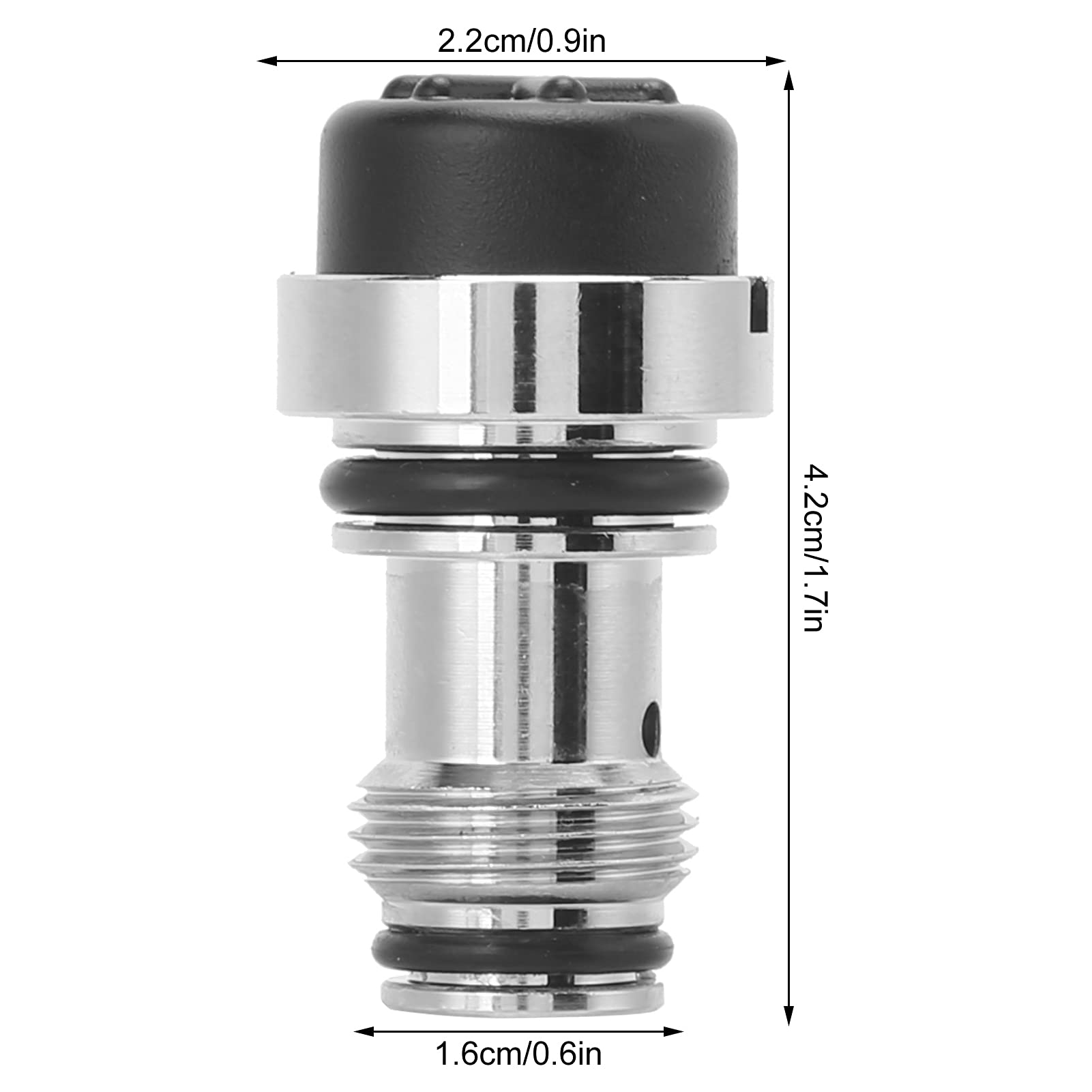 Pilipane Scuba Diving Replacement BCD Power Inflator K Shaped Valve Chrome Plated Brass Core Seawater Resistant for Scuba Diving Enthusiasts