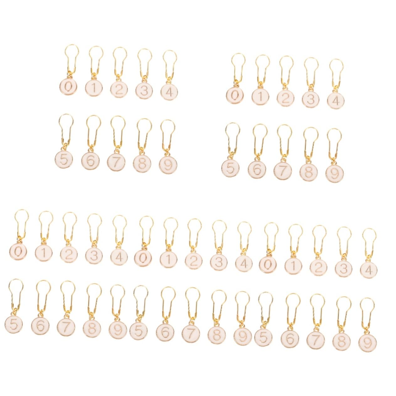 DIYEAH Set Di 50 Segnapunti in Lega Di Zinco Per Maglieria Porta-cerchi Per Maglia E Uncinetto Piccoli Segna-filati in Metallo Strumento Elegante E Rotondo
