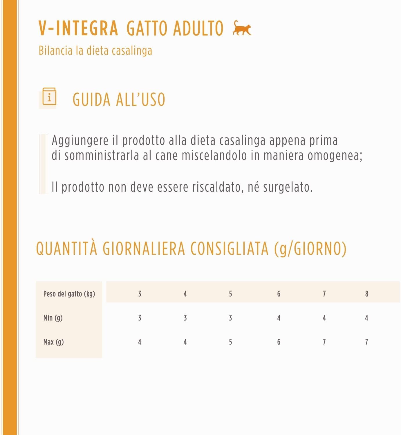 V-INTEGRA Gatto Adulto - Integratore Completo Ricco di Vitamine e Minerali, per la Dieta Casalinga di gatti adulti di tutte le età - 200g - Made in Italy