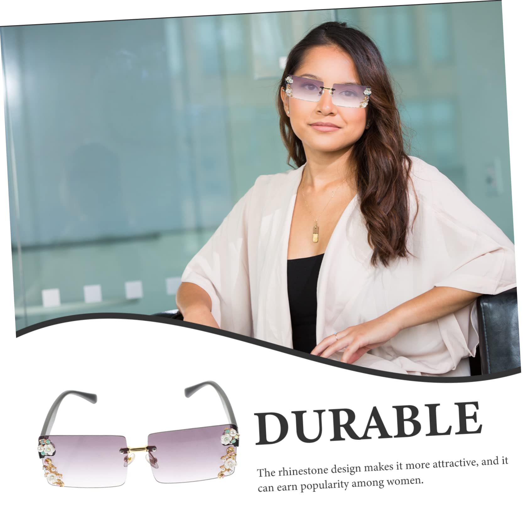 5stücke Mädchen Sonnenbrille Mit Sonnenbrille Für Damen Dekorative Für Sommer-events Für Partys Und Festivals Schwarz- Mit Verlaufslinsen
