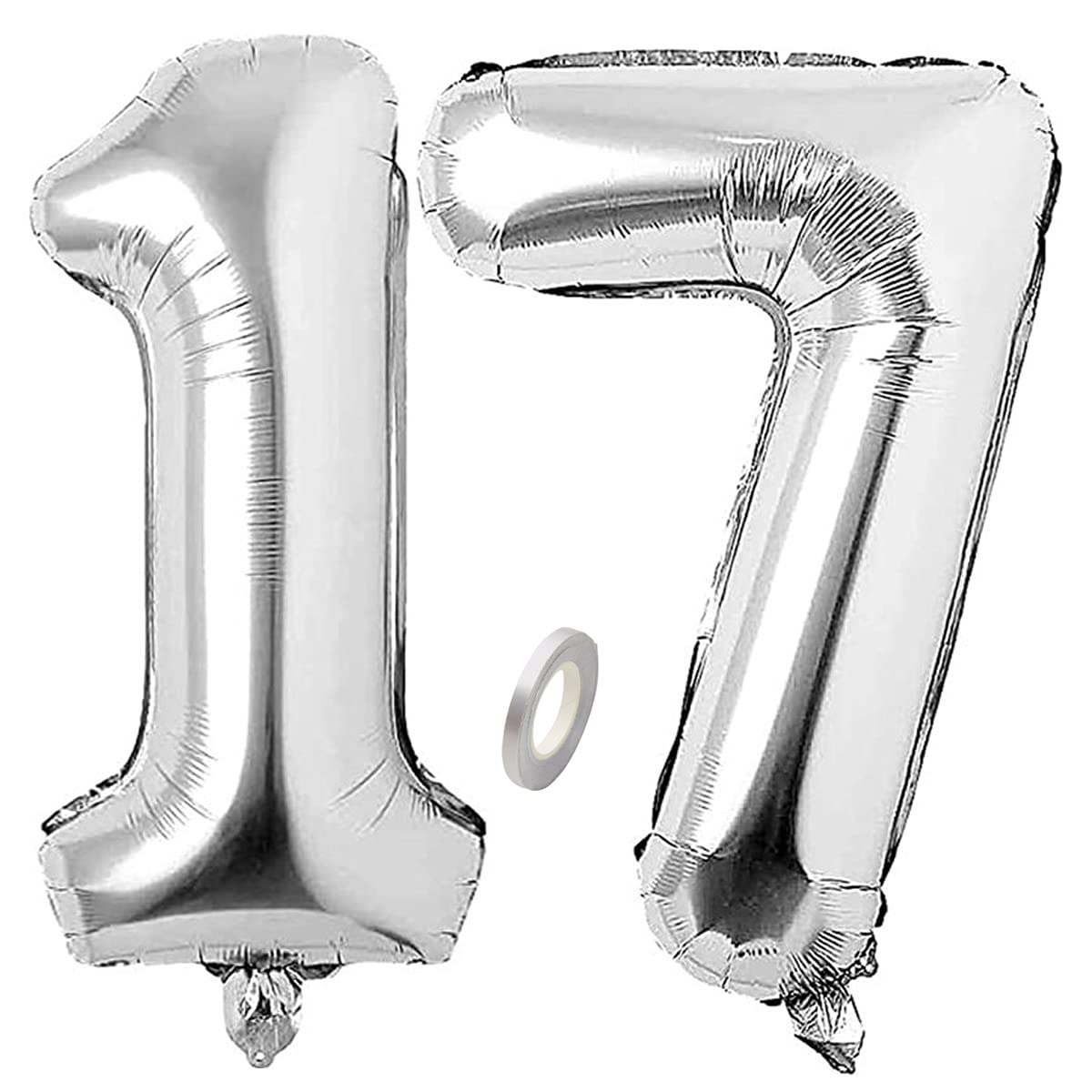 XXL Folienballon Zahl 18 In Blau – 100 Cm Riesige Nummer Für Jungs Geburtstag & Partydeko (aufblasbar Mit Helium)