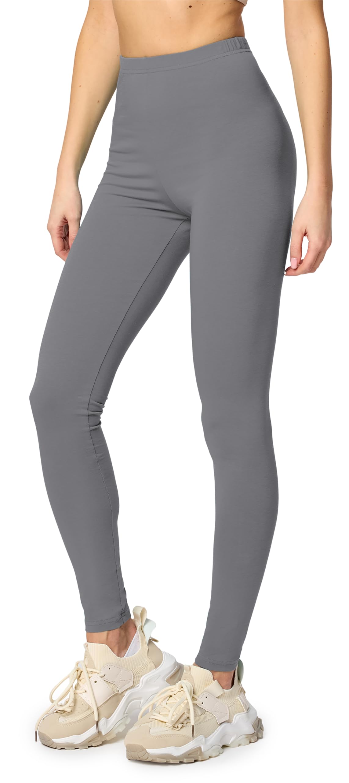 Merry Style Damen Leggings Baumwolle für das ganze Jahr Bequeme Leggings Blickdicht Damen Ideal für Yoga Sport Gym und Freizeit MS10-198