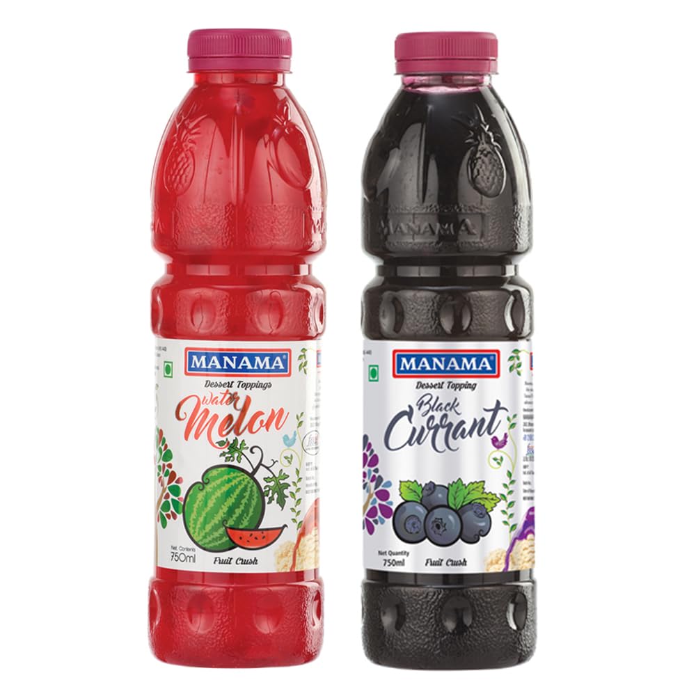 Manama Black Currant Crush and Watermelon Crush | 750ML Each | Topping for Cakes, Pies and Shakes | Pack of 2-picture-11