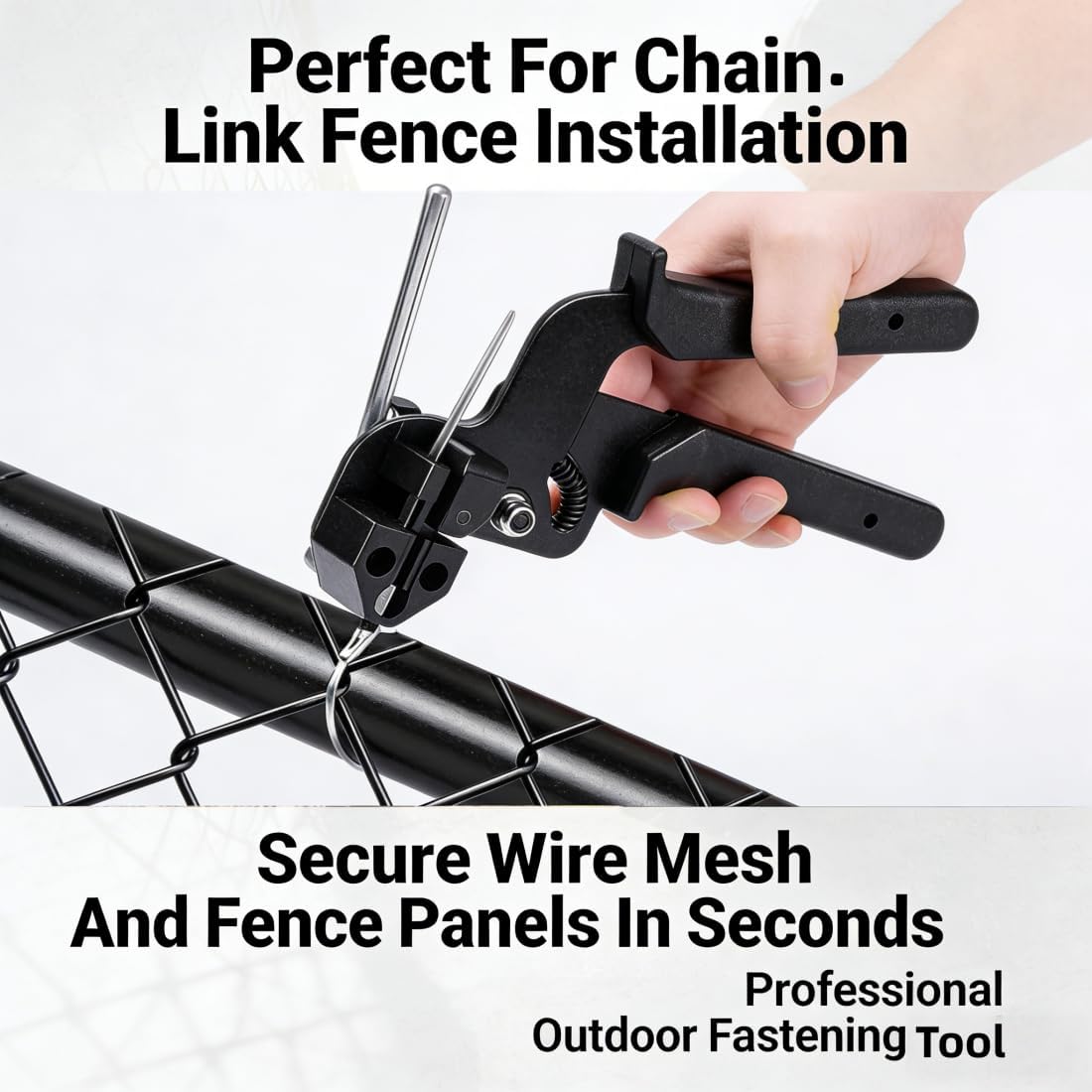 Stainless Steel Cable Tie Gun with Metal Zip Ties, Metal Zip Tie Tool Kit & 200Pcs(4.6/7.9 * 300mm) Cable Ties, Heavy Duty Tensioning & Cutting Tool for Chain/Link/Fence (C-200 Zip Ties(4.6 * 300mm))